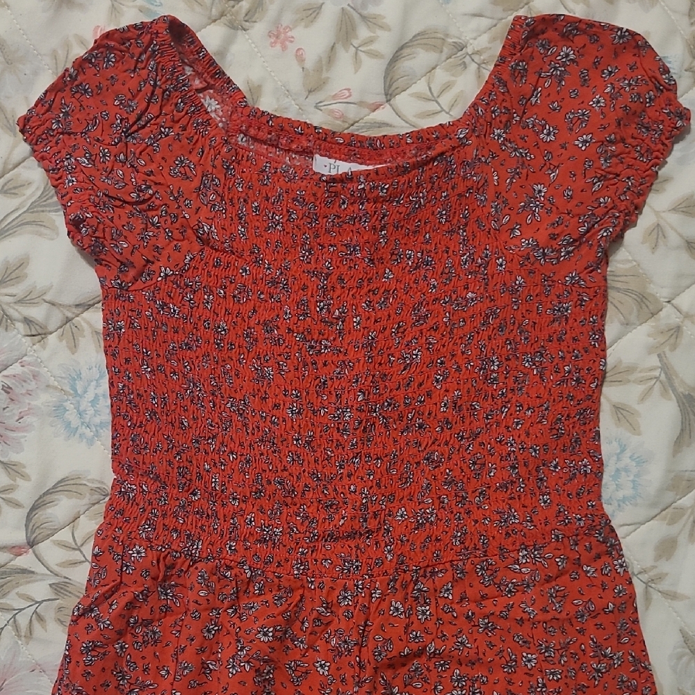The Children's Place Red Floral One Piece